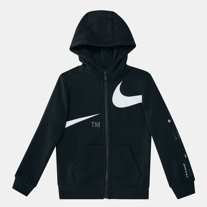 Nike Kids' Swoosh Full-Zip Hoodie Black image number 0