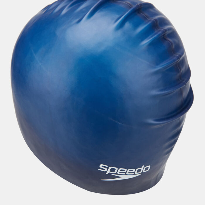 Speedo Flat Silicone Cap Blue image number 2