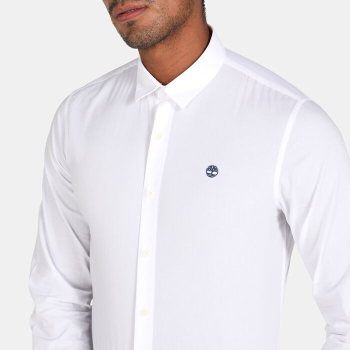 Timberland Men's Eastham River Poplin Solid Shirt White Timberland Men's Eastham River Poplin Solid Shirt White image number 3