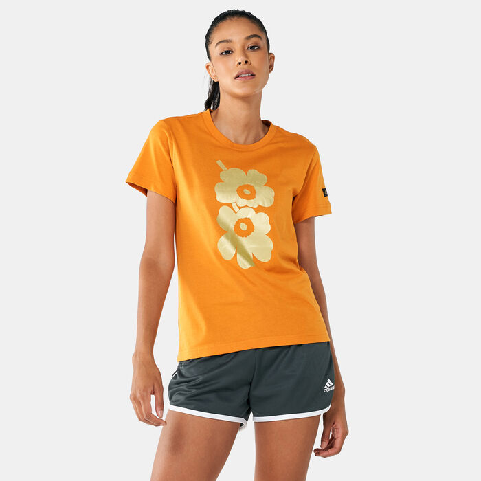 adidas Women's Marimekko Graphic T-Shirt Orange adidas Women's Marimekko Graphic T-Shirt Orange image number 0