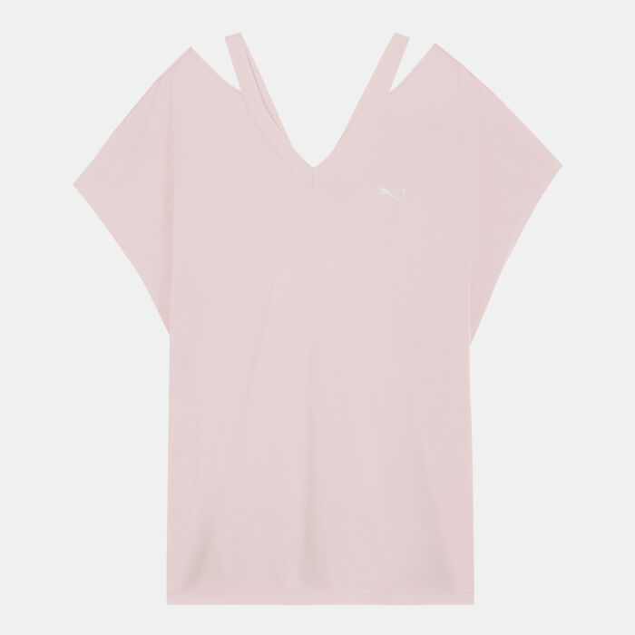 PUMA Women's STUDIO Fashion T-Shirt Purple PUMA Women's STUDIO Fashion T-Shirt Purple image number 0