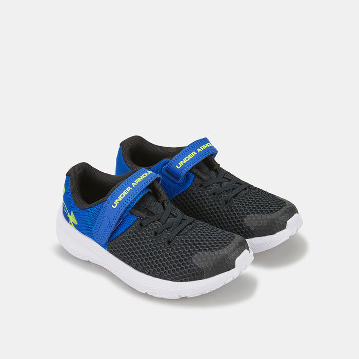 Under Armour Kids' UA Pursuit 2 AC Big Logo Running Shoe (Younger Kids) Black Under Armour Kids' UA Pursuit 2 AC Big Logo Running Shoe (Younger Kids) Black image number 1