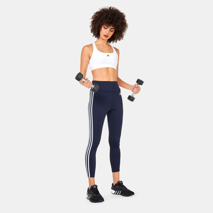 adidas Women's Powerreact Training Medium-Support Sports Bra White adidas Women's Powerreact Training Medium-Support Sports Bra White image number 2