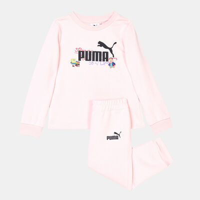 PUMA Kids' x SpongeBob SquarePants Sweatshirt and Sweatpants Set (Baby and Toddler) Pink