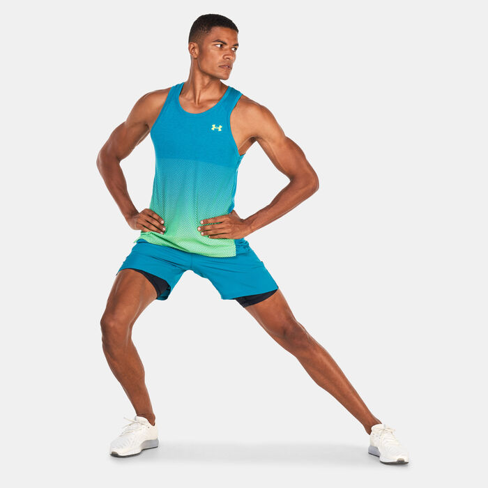 Under Armour Men's UA Streaker Wind Tank Top Green image number 2