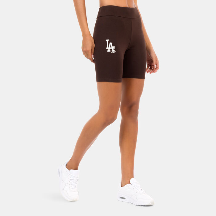 New Era Women's MLB Los Angeles Dodgers Bike Shorts Brown image number 0