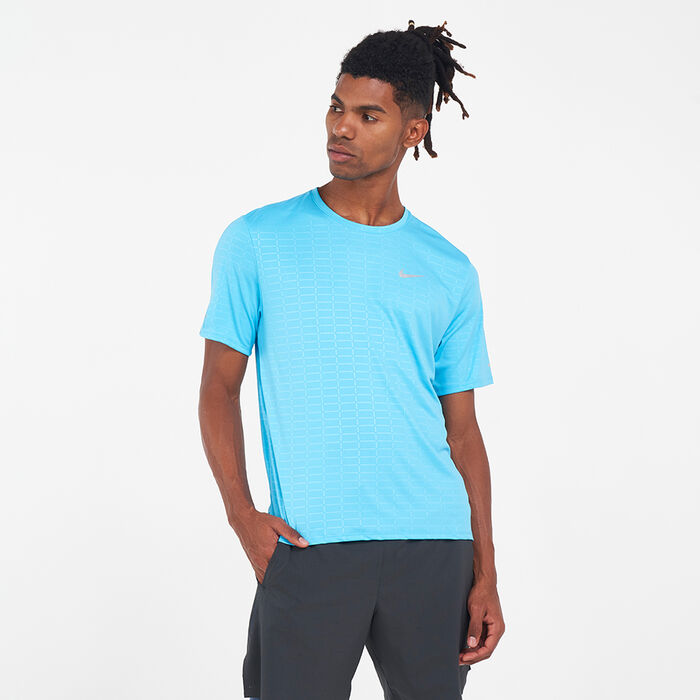 Nike Men's Run Division Miler T-Shirt Blue Nike Men's Run Division Miler T-Shirt Blue image number 0