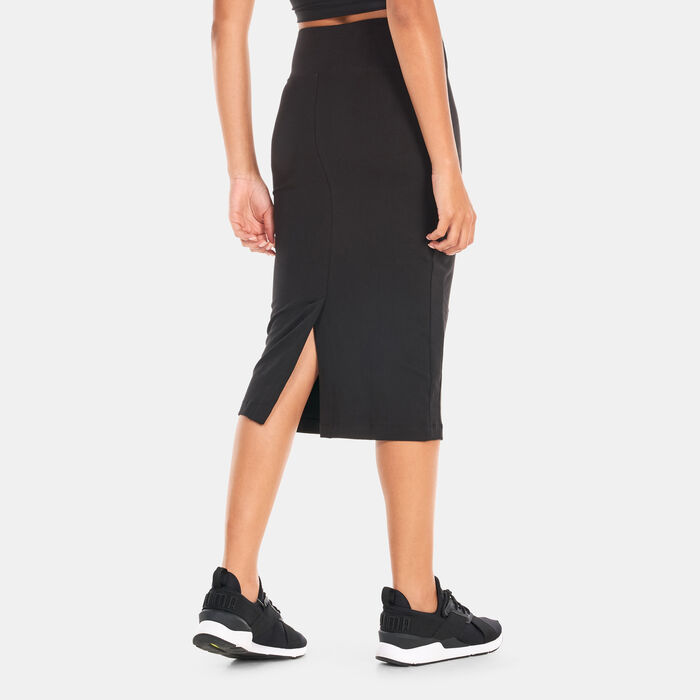 PUMA Women's T7 Long Skirt Black PUMA Women's T7 Long Skirt Black image number 1
