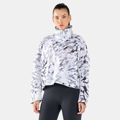 adidas Women's Fast Allover Print Jacket Grey