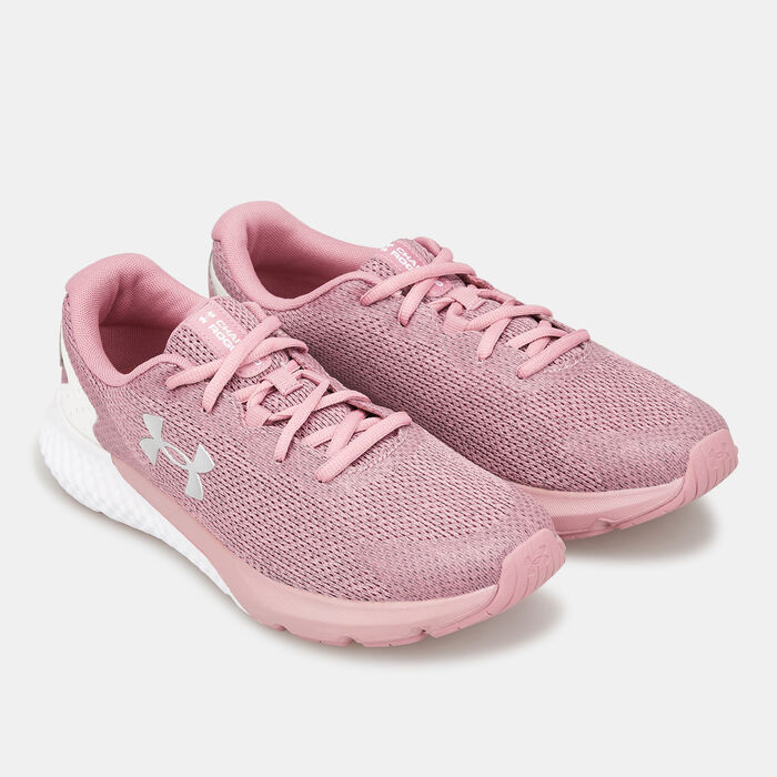 Under Armour Women's UA Charged Rogue 3 Knit Running Shoe Pink image number 2