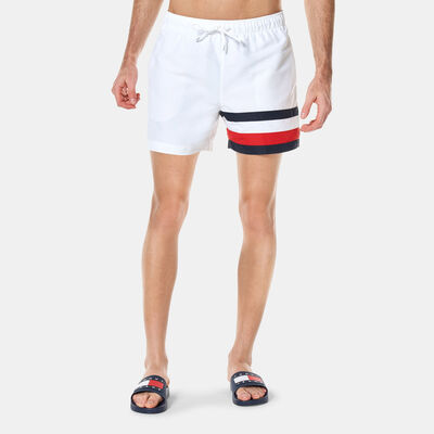 Tommy Hilfiger Men's Global Stripe Swimming Shorts White