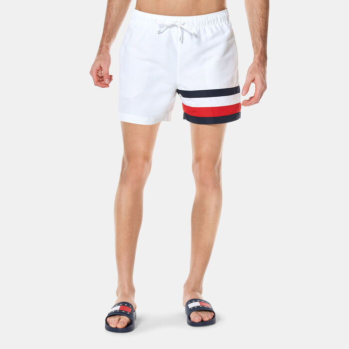 Tommy Hilfiger Men's Global Stripe Swimming Shorts White Tommy Hilfiger Men's Global Stripe Swimming Shorts White image number 0