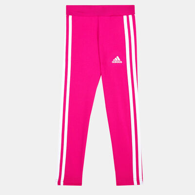 adidas Kids' Designed To Move 3-Stripe Leggings Pink