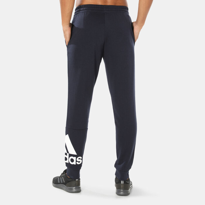 adidas Men's Essentials French Terry Tapered Cuff Logo Pants Blue image number 1
