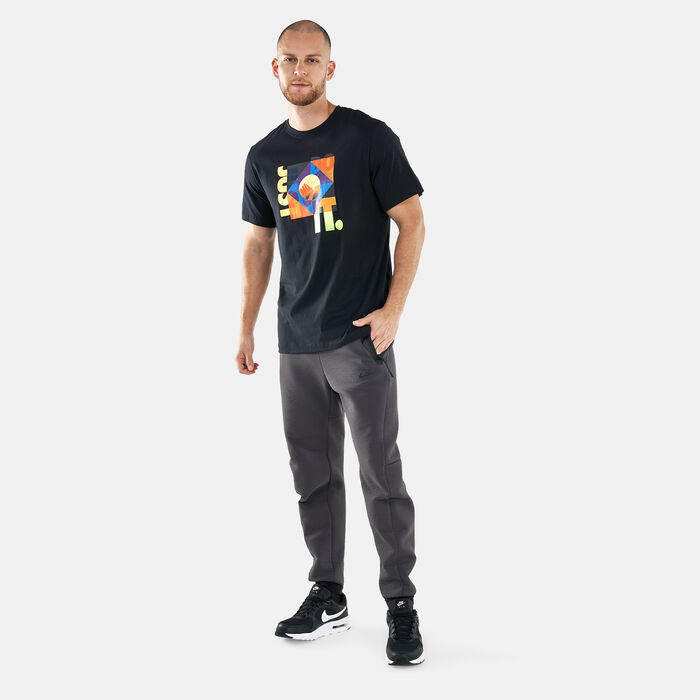 Nike Men's Sportswear Just Do It Brand Riff T-Shirt Brown Nike Men's Sportswear Just Do It Brand Riff T-Shirt Brown image number 2