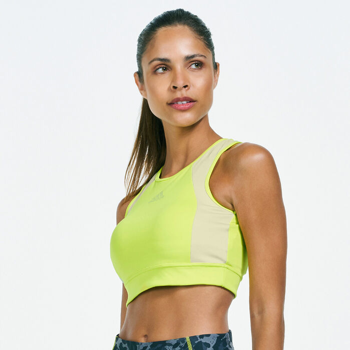 adidas Women's Designed 2 Move AEROREADY Bra yellow adidas Women's Designed 2 Move AEROREADY Bra yellow image number 0