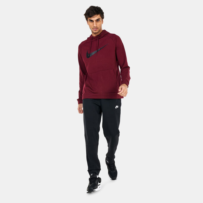Nike Men's Dri-FIT Swoosh Hoodie Maroon image number 2