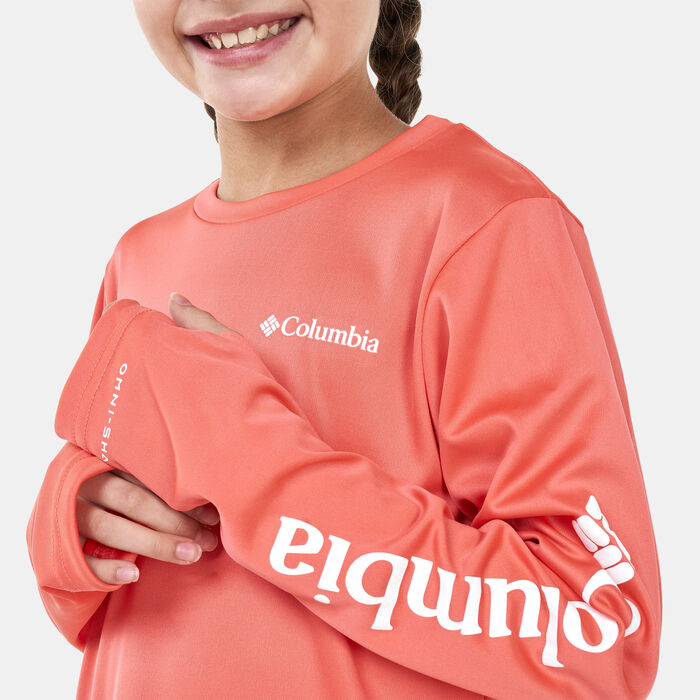 Columbia Kids' Fork Stream™ Long Sleeve T-Shirt Red image number 3