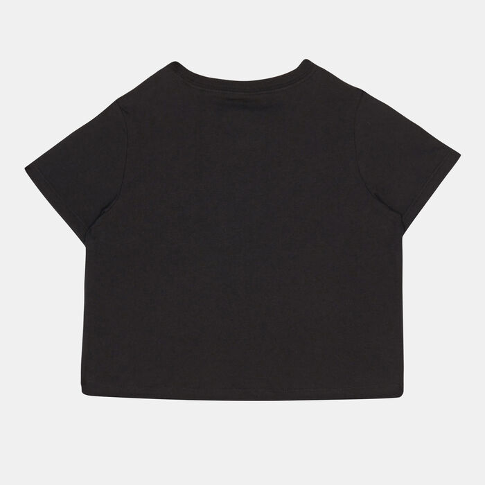 Nike Kids' Sportswear Cropped Air T-Shirt Black Nike Kids' Sportswear Cropped Air T-Shirt Black image number 1