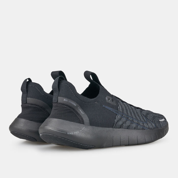 Nike Men's Free Run Flyknit Next Nature Road Running Shoes Black Nike Men's Free Run Flyknit Next Nature Road Running Shoes Black image number 2