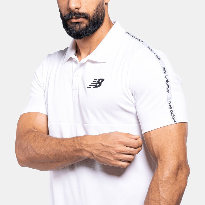 New Balance Men's RC Polo Shirt White New Balance Men's RC Polo Shirt White image number 1