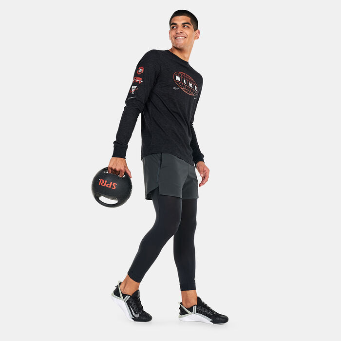 Nike Men's Dri-FIT Training Long-Sleeve T-Shirt Black Nike Men's Dri-FIT Training Long-Sleeve T-Shirt Black image number 2