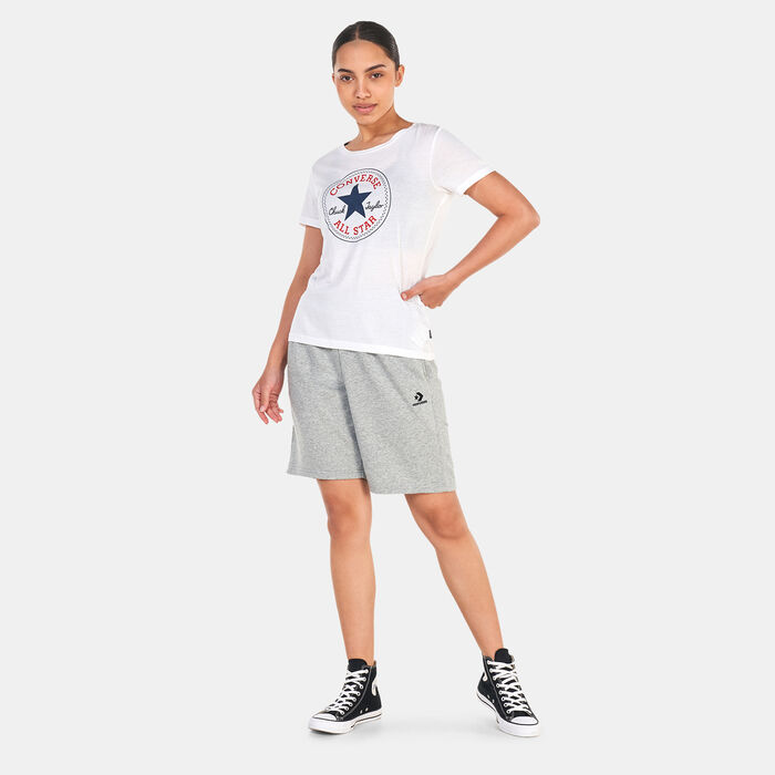 Converse Embroidered Chevron Shorts Grey image number 3