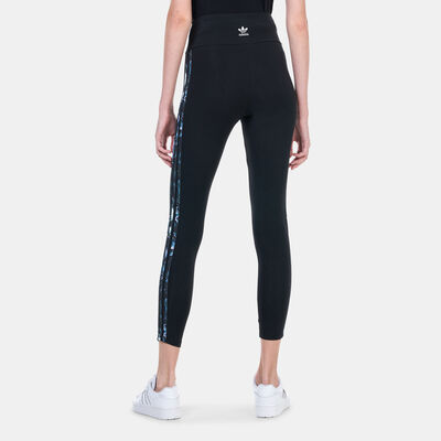 adidas Originals Women's 3-Stripes Flower Leggings Black