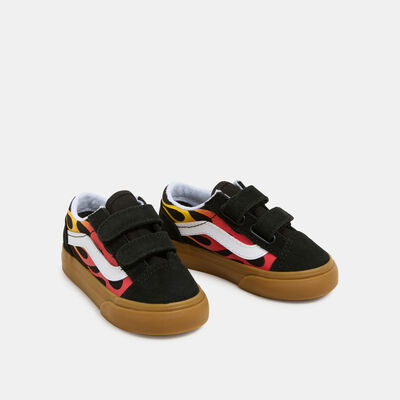 Vans Kids' Old Skool Velcro Shoes (Baby and Toddler) Black
