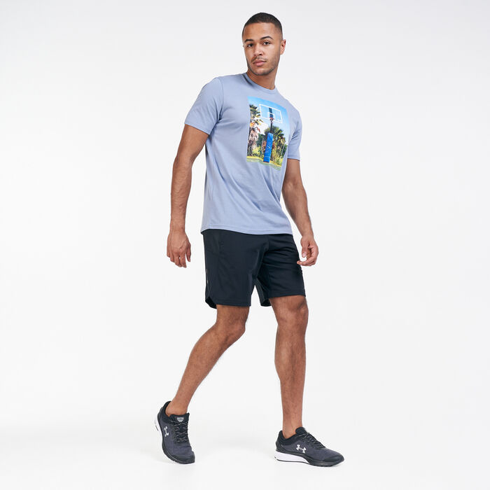 Under Armour Men's Hoops Summer Daze T-Shirt Blue Under Armour Men's Hoops Summer Daze T-Shirt Blue image number 2
