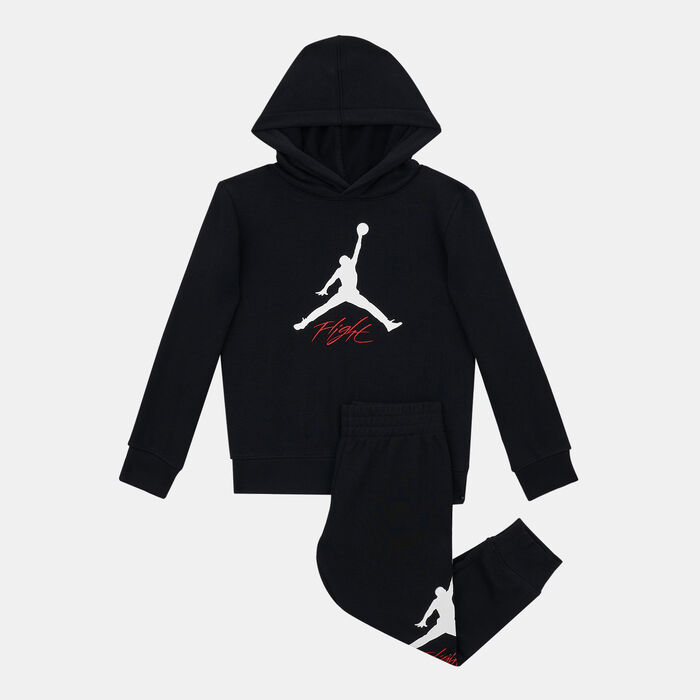 Jordan Kids' Jumpman Flight Hoodie and Pants Set Black Jordan Kids' Jumpman Flight Hoodie and Pants Set Black image number 0