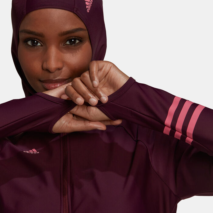 adidas Women's 3-Stripes Swimming Top Red image number 7