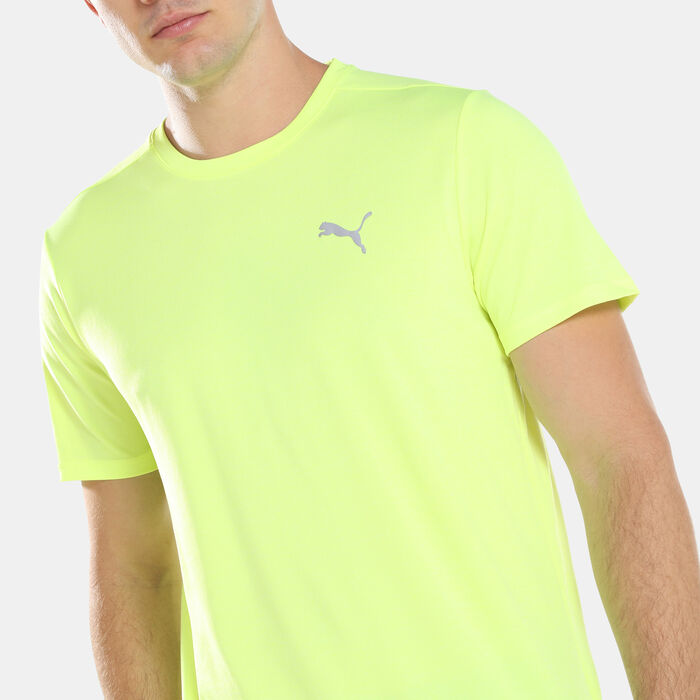 PUMA Men' Run Favorite Heather T-Shirt yellow PUMA Men' Run Favorite Heather T-Shirt yellow image number 3