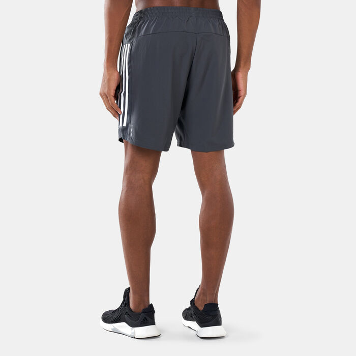 adidas Men's Own The Run 3-Stripes Shorts Grey adidas Men's Own The Run 3-Stripes Shorts Grey image number 1