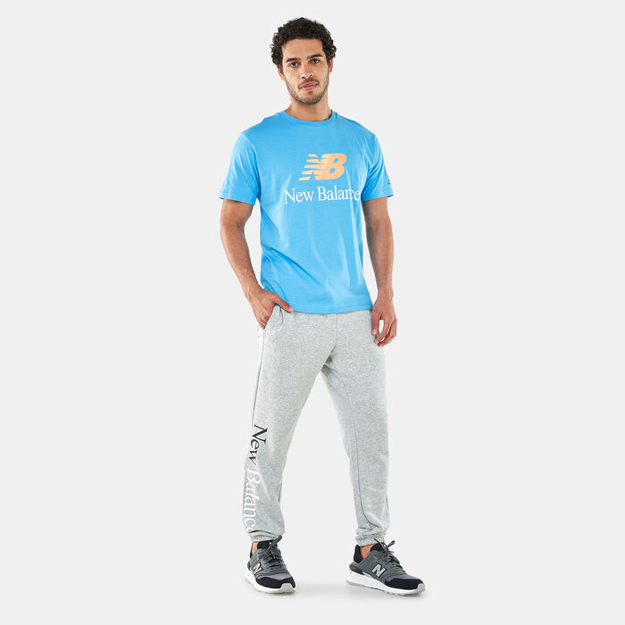 New Balance Men's Essentials Celebrate Split Logo T-Shirt Blue New Balance Men's Essentials Celebrate Split Logo T-Shirt Blue image number 2