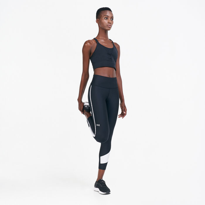 Under Armour Women's HeatGear® Armour Taped Ankle Leggings Black image number 2