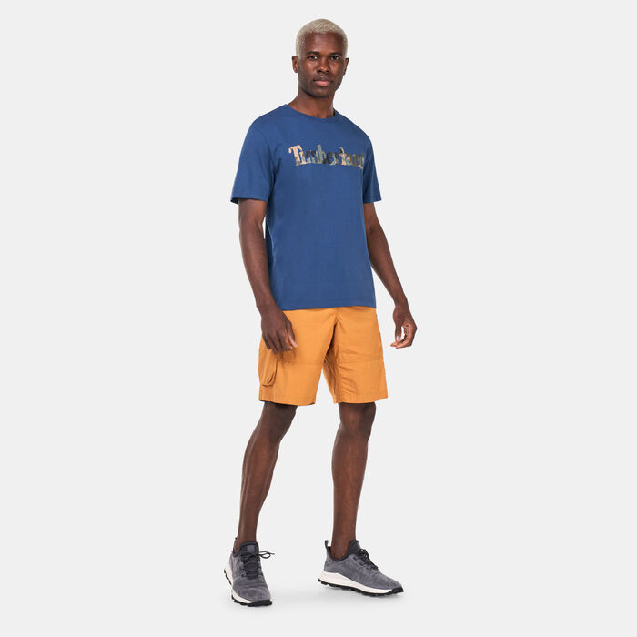Timberland Men's Linear Logo Seasonal Camo T-Shirt Blue Timberland Men's Linear Logo Seasonal Camo T-Shirt Blue image number 2