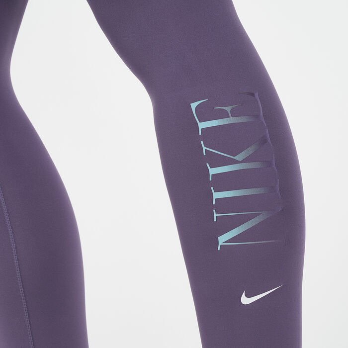 Nike Women's Dri-FIT One Training 7/8 Leggings Purple image number 3