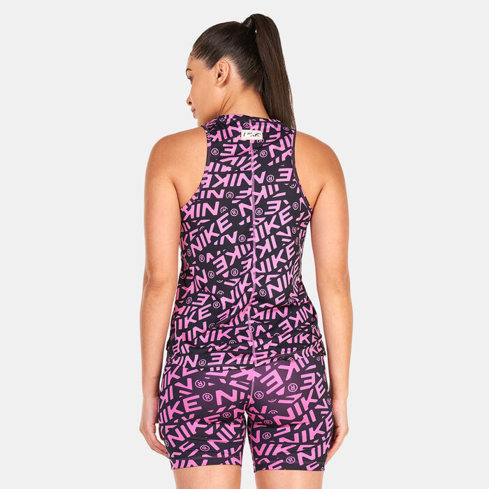 Nike Women's Dri-FIT Printed Tank Top Pink Nike Women's Dri-FIT Printed Tank Top Pink image number 1