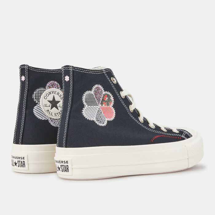 Converse Women's Chuck Taylor All Star Lift Platform Patchwork Shoe Black Converse Women's Chuck Taylor All Star Lift Platform Patchwork Shoe Black image number 2