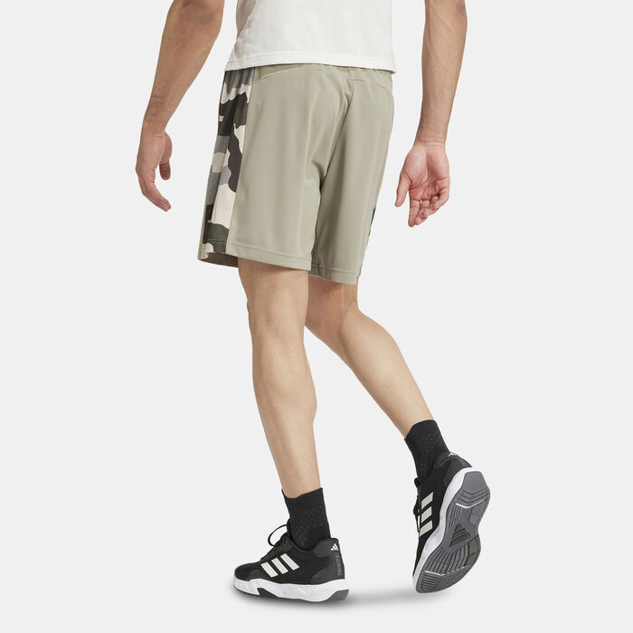 adidas Men's Train Essentials Camo Training Shorts Green adidas Men's Train Essentials Camo Training Shorts Green image number 1