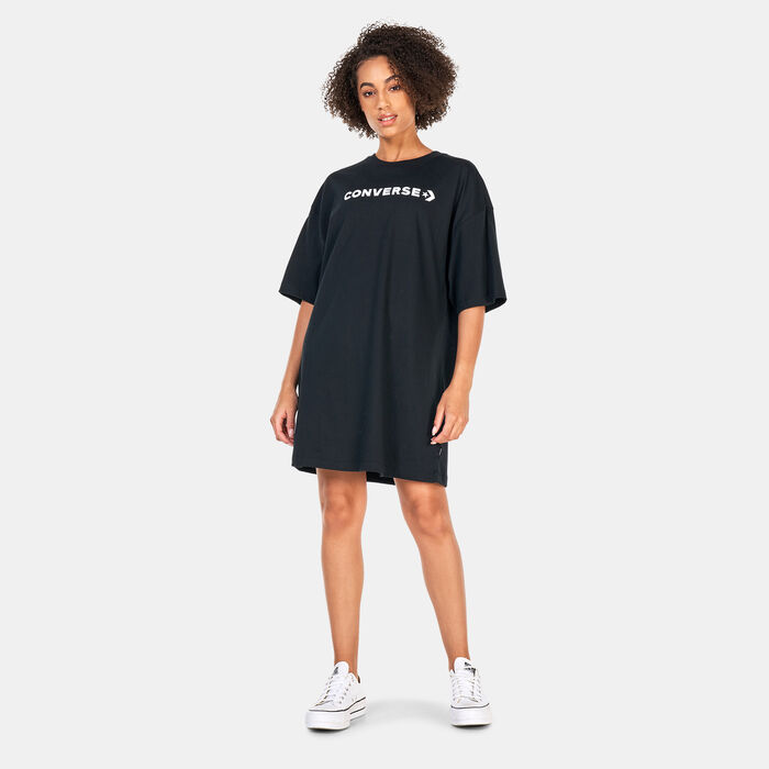 Converse Women's Icon Play T-Shirt Dress Black image number 0