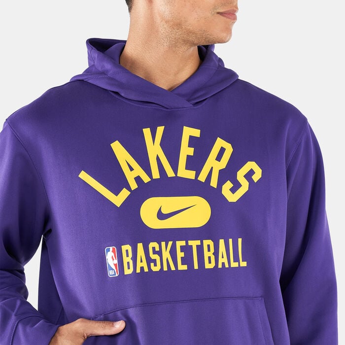 Nike Men's Dri-FIT NBA Los Angeles Lakers Spotlight Hoodie Purple Nike Men's Dri-FIT NBA Los Angeles Lakers Spotlight Hoodie Purple image number 3