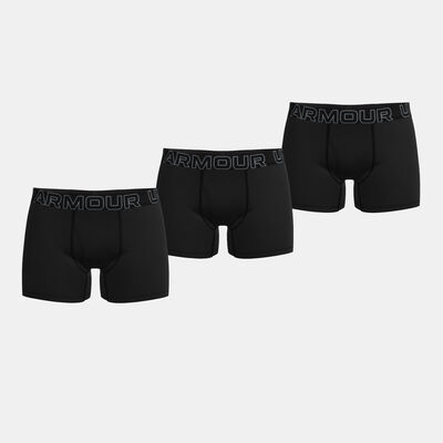 Under Armour Men's Performance Cotton Boxerjock Boxers (3 Pack) Black