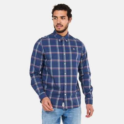 Timberland Men's Eastham River Stretch Poplin Shirt Blue