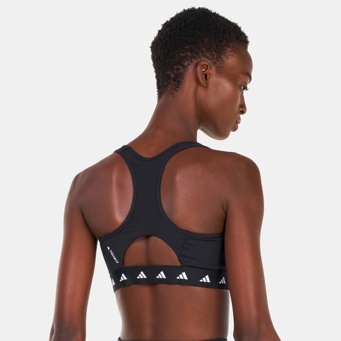 adidas Women's Powerreact Training Medium-Support Techfit Sports Bra Black adidas Women's Powerreact Training Medium-Support Techfit Sports Bra Black image number 1