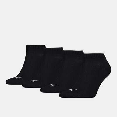 PUMA Logo Quarter Socks (4 Pairs) White