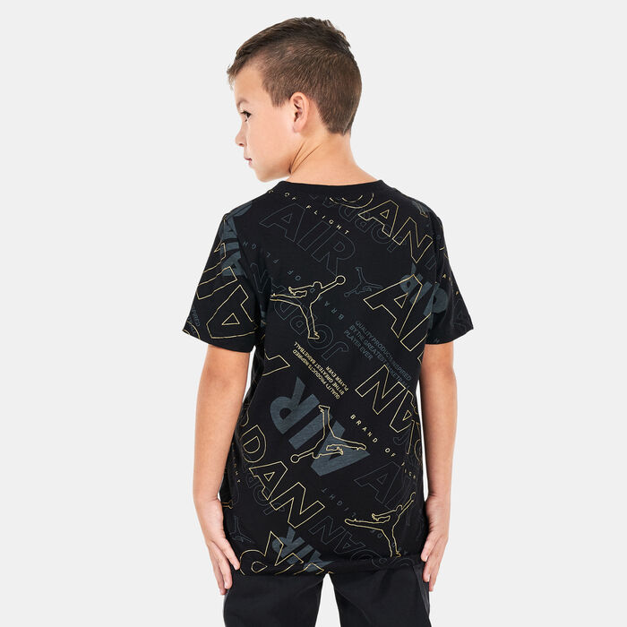 Jordan Kids' Golden Flight Printed T-Shirt Black Jordan Kids' Golden Flight Printed T-Shirt Black image number 1