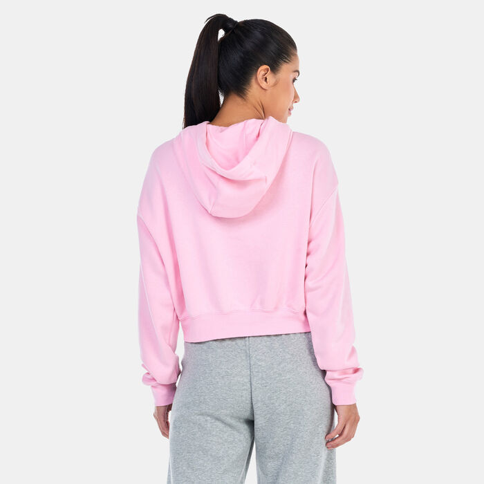 Nike Women's Cropped Graphic Hoodie Pink Nike Women's Cropped Graphic Hoodie Pink image number 1