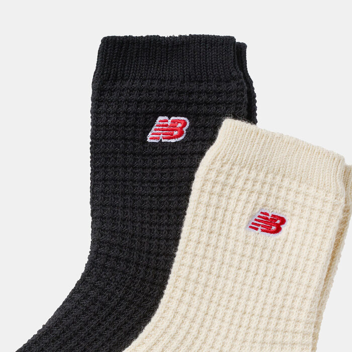 New Balance Waffle Knit Ankle Socks (2 Pairs) Multi image number 2